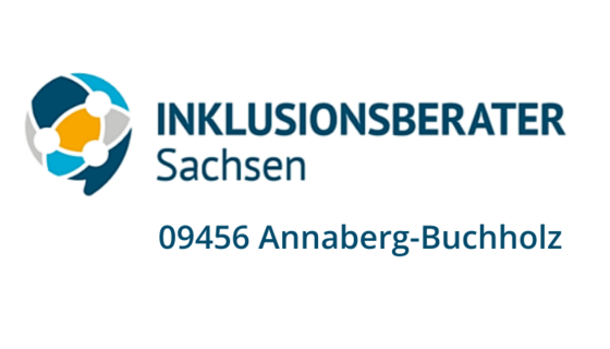 Logo der Beratungsstelle mit dem Text "Inklusionsberater Sachsen"